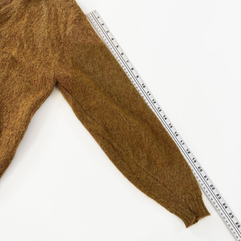 VTG 1960s Wool Mohair Fuzzy Cardigan Kurt Cobain Grunge Sweater Sz Small - Picture 10 of 11